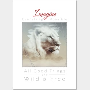 Lion Nature Outdoor Imagine Wild Free Posters and Art